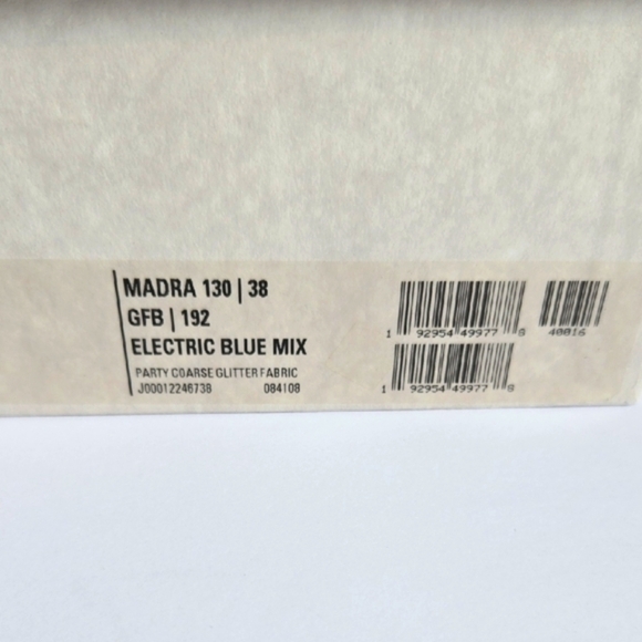 Jimmy Choo 'MADRA 130' Coarse Glitter Ankle Boots, Electric Blue Mix *Size 38* - Picture 9 of 9